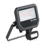 Ledvance Projecteur LED Aluminium Noir 17W 2400lm 100D - 840 Blanc Froid | IP65 - Détecteur De Mouvement Et De Lumière - Symétrique