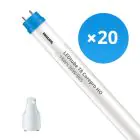 Lot 20x Philips Tube LED T8 CorePro (EM/Direct 230V) High Output 18W 2000lm - 865 Lumière Du Jour | 120cm - Équivalent 36W
